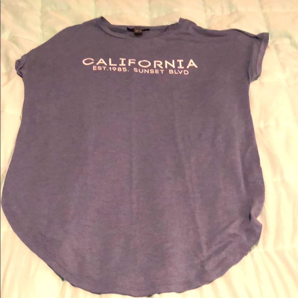 Primark pale blue long length T-shirt